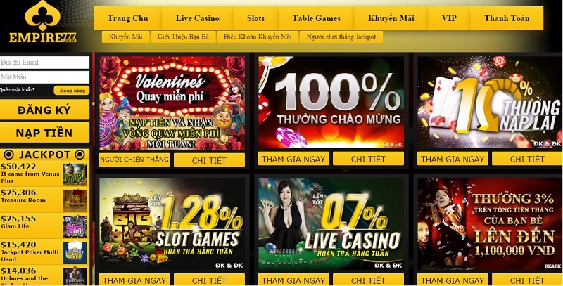 Empire777 – Đế chế Casino trực tuyến vững mạnh