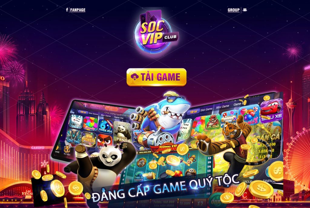 Sản phẩm cá cược, trò chơi tại cổng game SocVip