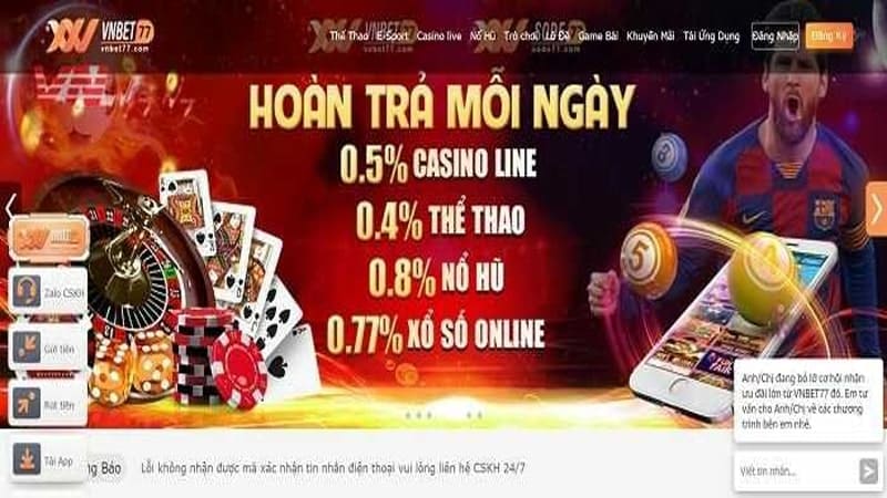 Giới thiệu tổng quan nhà cái uy tín VNBet77