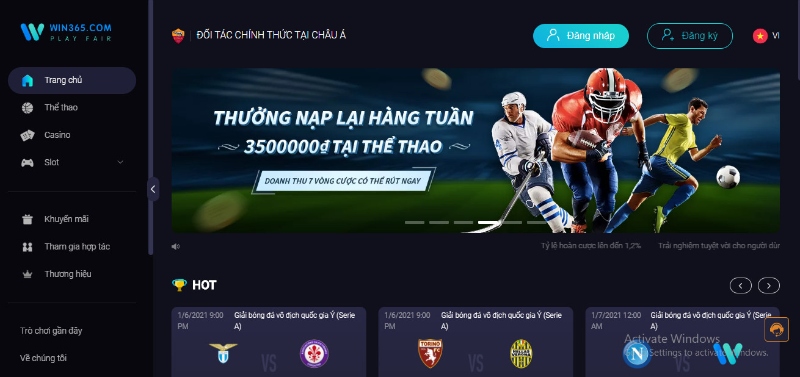 Cách đăng ký/đăng nhập nhà cái Win365.Bet