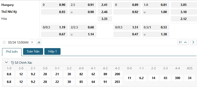 Tip bóng đá Hungary vs Thổ Nhĩ Kỳ